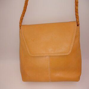 Genuine Leather Brown Tan Purse Tote Bag Handbag Crossbody Braided Strap India